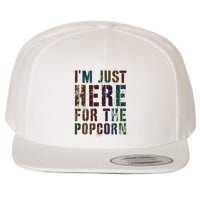 Drafting IM Just Here For Popcorn Game On Day Geek Newbie Wool Snapback Cap