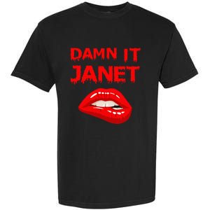 Damn It Janet With Bitting Red Lips Of Pleasure Garment-Dyed Heavyweight T-Shirt