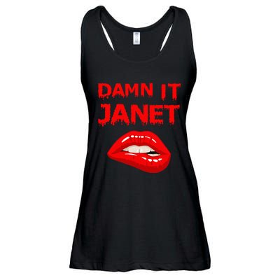 Damn It Janet With Bitting Red Lips Of Pleasure Ladies Essential Flowy Tank