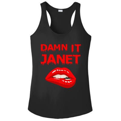 Damn It Janet With Bitting Red Lips Of Pleasure Ladies PosiCharge Competitor Racerback Tank