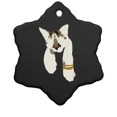 Desi Indian Kitten Cat Pet Graphic Ceramic Star Ornament