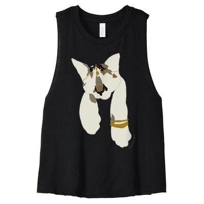 Desi Indian Kitten Cat Pet Graphic Women's Racerback Cropped Tank