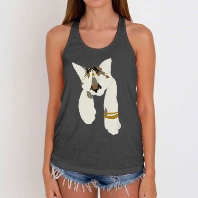 Desi Indian Kitten Cat Pet Graphic Women's Knotted Racerback Tank