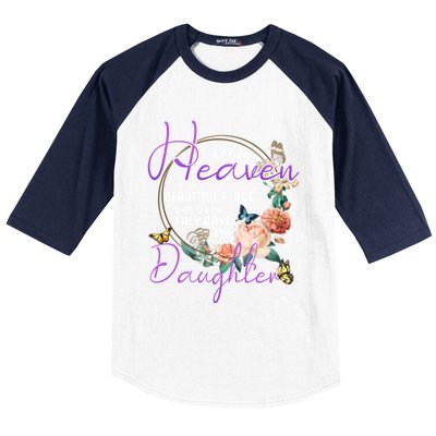 Daughter I Know Heaven Is A Beautiful Place Family Memorial Gift Baseball Sleeve Shirt