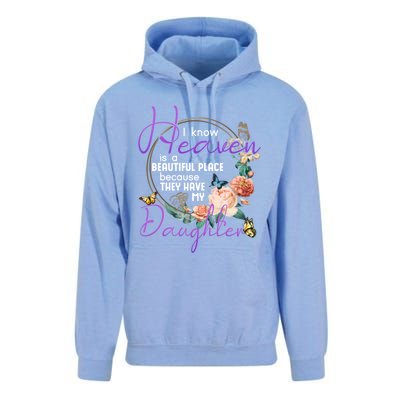 Daughter I Know Heaven Is A Beautiful Place Family Memorial Gift Unisex Surf Hoodie