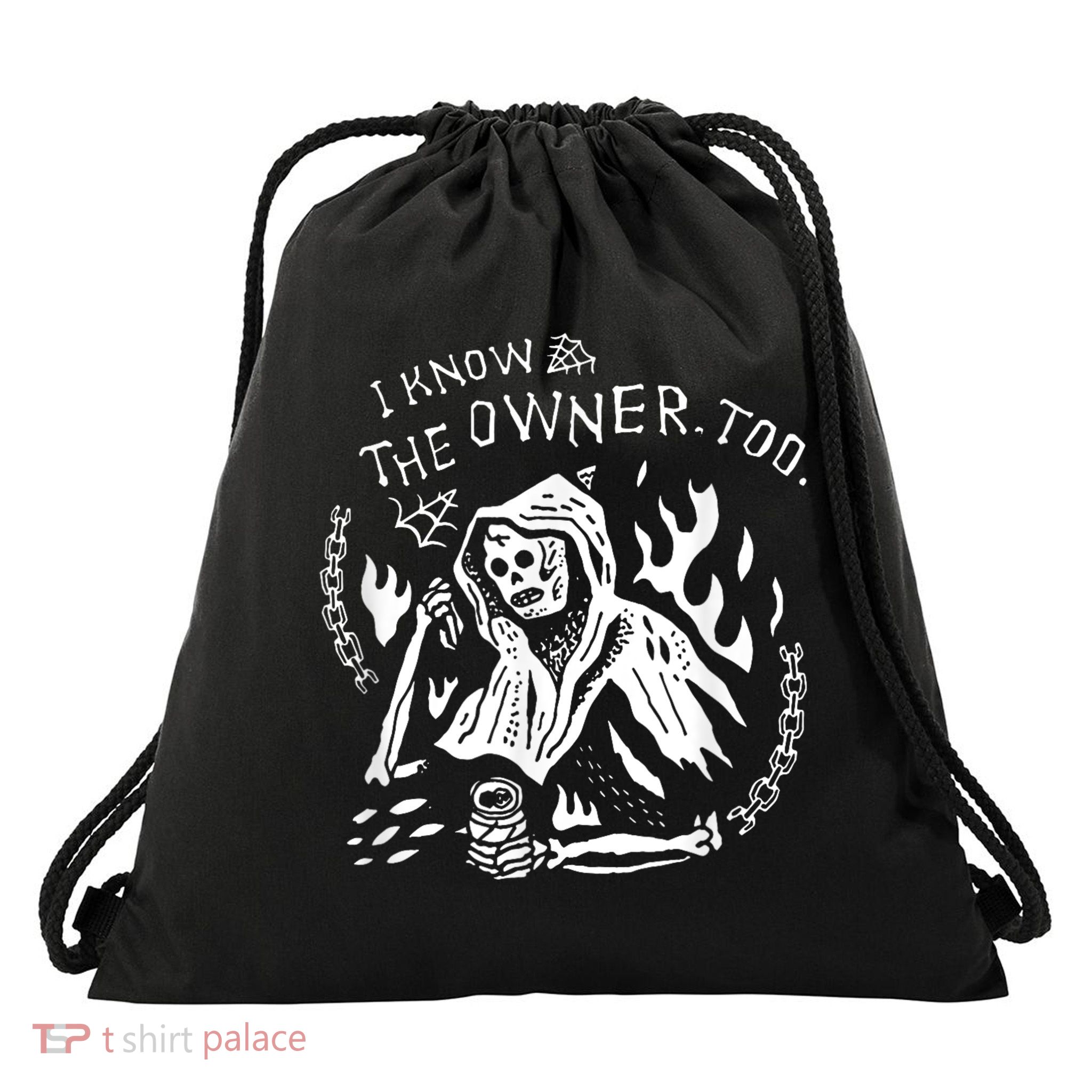 Death I Know The Owner Too Drawstring Bag