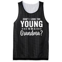 DonT I Look Too Young To Be A Grandma Funny Mesh Reversible Basketball Jersey Tank