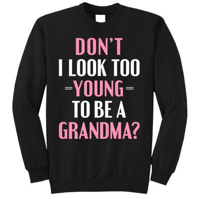 DonT I Look Too Young To Be A Grandma Funny Gift Sweatshirt