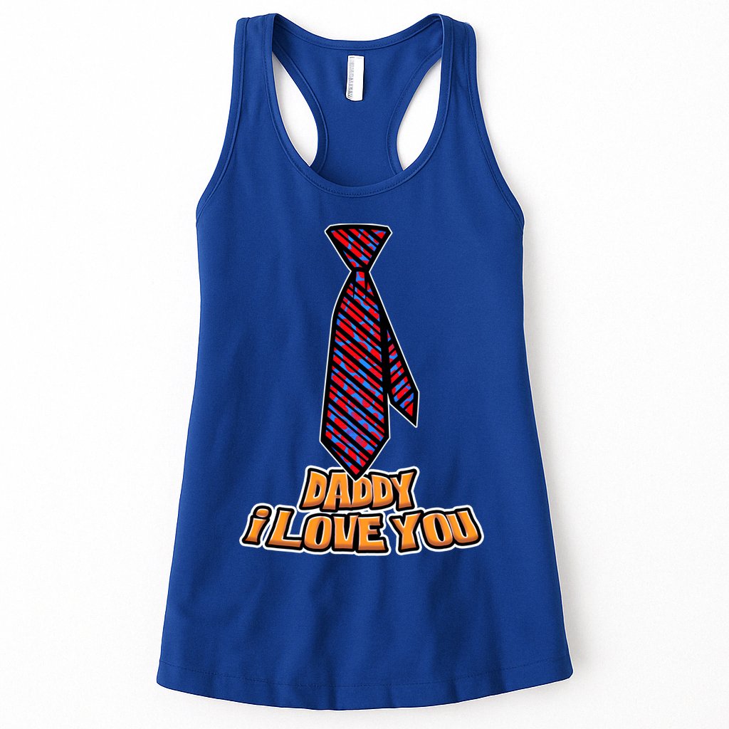 Daddy I Love You Fathers Day I Love My Dad Cute Gift Womens Tank Top