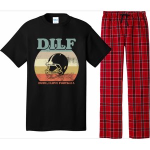 Dude I Love Football American Football Fan Football Player Gift Pajama Set