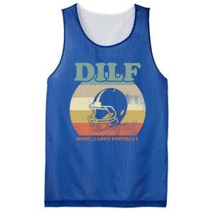 Dude I Love Football American Football Fan Football Player Gift Mesh Reversible Basketball Jersey Tank