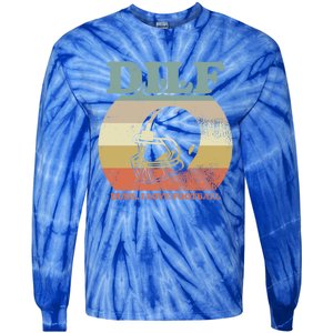 Dude I Love Football American Football Fan Football Player Gift Tie-Dye Long Sleeve Shirt