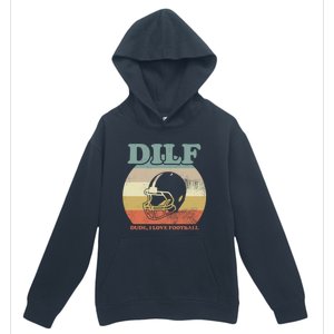 Dude I Love Football American Football Fan Football Player Gift Urban Pullover Hoodie