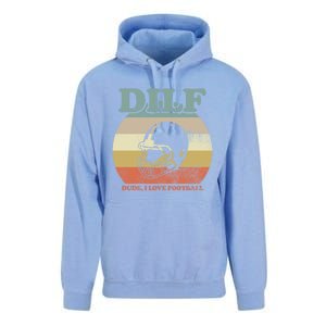 Dude I Love Football American Football Fan Football Player Gift Unisex Surf Hoodie