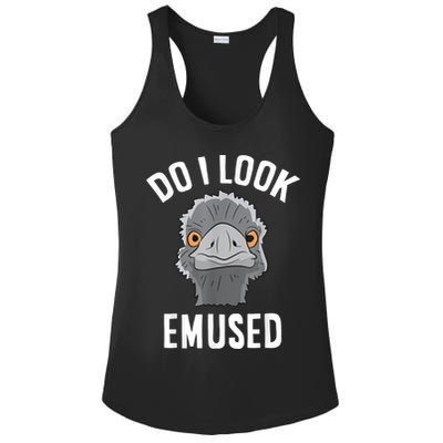 Do I Look Amused Funny Emu Animal Love Emus. Ladies PosiCharge Competitor Racerback Tank