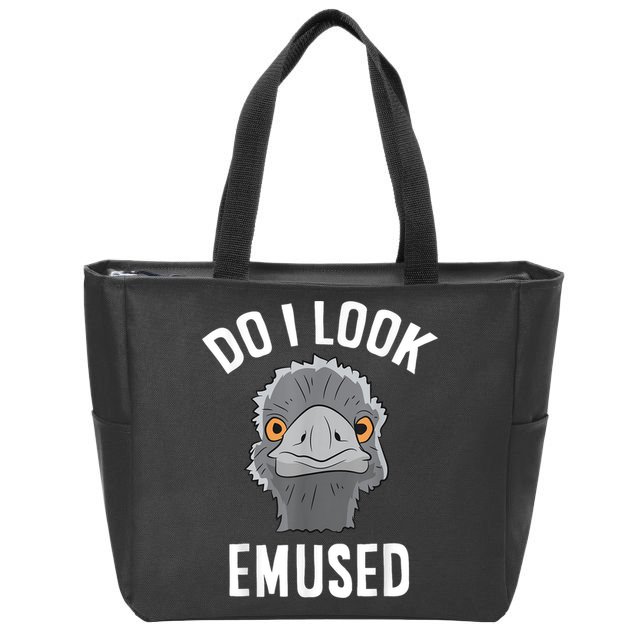 Do I Look Amused Funny Emu Animal Love Emus. Zip Tote Bag