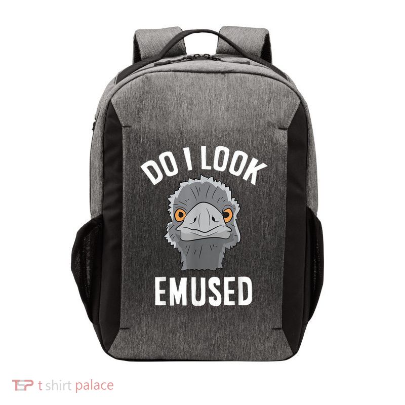 Do I Look Amused Funny Emu Animal Love Emus. Vector Backpack