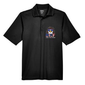 Damn I Love Freedom Eagle Funny Patriotic July 4th Men's Origin Performance Pique Polo