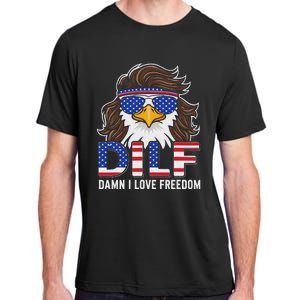 Damn I Love Freedom Eagle Funny Patriotic July 4th Adult ChromaSoft Performance T-Shirt