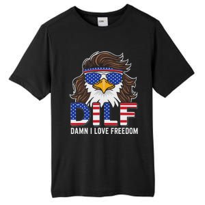 Damn I Love Freedom Eagle Funny Patriotic July 4th Tall Fusion ChromaSoft Performance T-Shirt