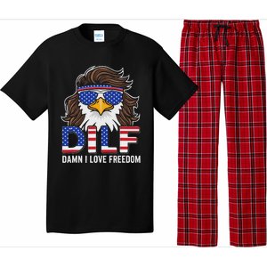 Damn I Love Freedom Eagle Funny Patriotic July 4th Pajama Set