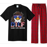 Damn I Love Freedom Eagle Funny Patriotic July 4th Pajama Set