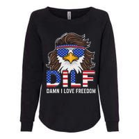 Damn I Love Freedom Eagle Funny Patriotic July 4th Womens California Wash Sweatshirt