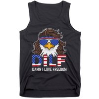 Damn I Love Freedom Eagle Funny Patriotic July 4th Tank Top