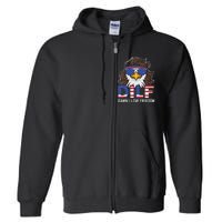 Damn I Love Freedom Eagle Funny Patriotic July 4th Full Zip Hoodie