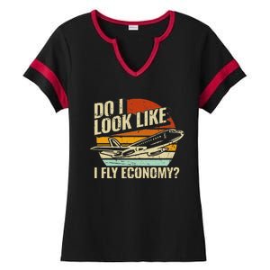 Do I Look Like I Fly Economy Design Travel Traveling Funny Ladies Halftime Notch Neck Tee