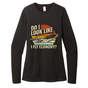 Do I Look Like I Fly Economy Design Travel Traveling Funny Womens CVC Long Sleeve Shirt