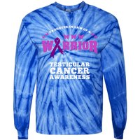 Daughter In Law Of A Warrior Testicular Cancer Awareness Cute Gift Tie-Dye Long Sleeve Shirt