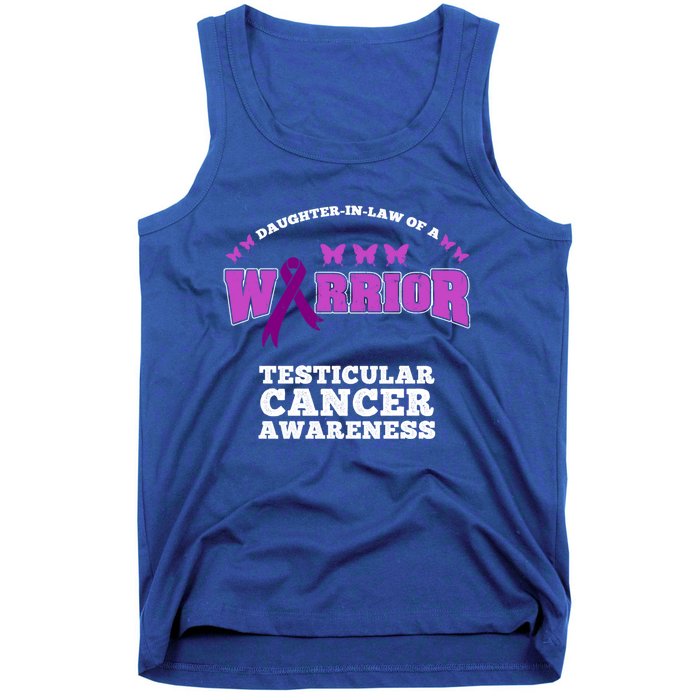 Daughter In Law Of A Warrior Testicular Cancer Awareness Cute Gift Tank Top