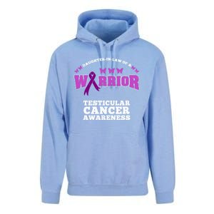 Daughter In Law Of A Warrior Testicular Cancer Awareness Cute Gift Unisex Surf Hoodie