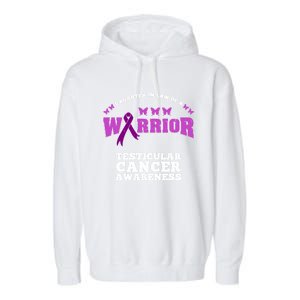 Daughter In Law Of A Warrior Testicular Cancer Awareness Cute Gift Garment-Dyed Fleece Hoodie