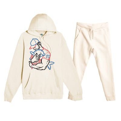 Dolphin I Love You Dad Premium Hooded Sweatsuit Set