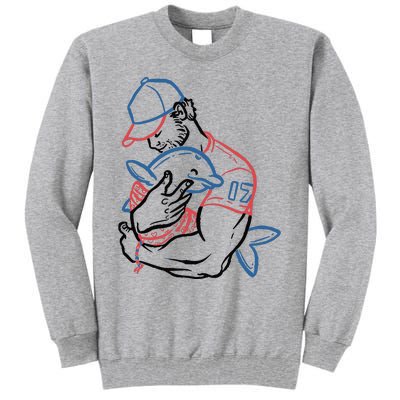 Dolphin I Love You Dad Tall Sweatshirt