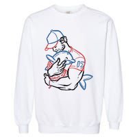 Dolphin I Love You Dad Garment-Dyed Sweatshirt