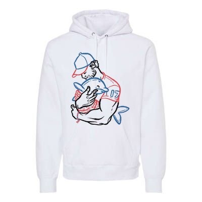 Dolphin I Love You Dad Premium Hoodie