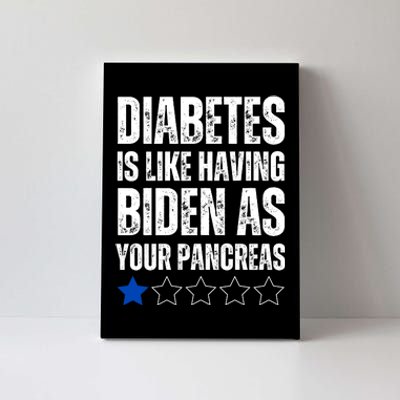 Diabetes Is Like Having Biden As Your Pancreas Canvas