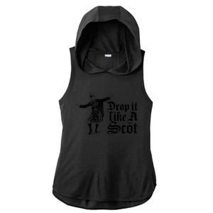 Drop It Like A Scot Funny Scottish Dance Funny Meme Ladies PosiCharge Tri-Blend Wicking Draft Hoodie Tank