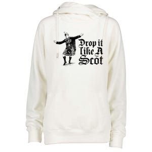 Drop It Like A Scot Funny Scottish Dance Funny Meme Womens Funnel Neck Pullover Hood