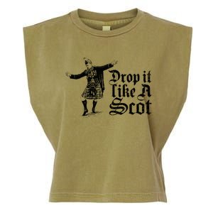 Drop It Like A Scot Funny Scottish Dance Funny Meme Garment-Dyed Women's Muscle Tee