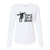 Drop It Like A Scot Funny Scottish Dance Funny Meme Womens Cotton Relaxed Long Sleeve T-Shirt