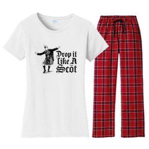 Drop It Like A Scot Funny Scottish Dance Funny Meme Women's Flannel Pajama Set