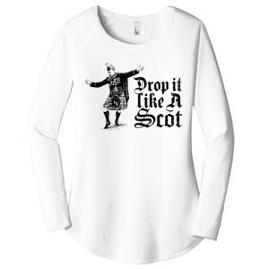 Drop It Like A Scot Funny Scottish Dance Funny Meme Women's Perfect Tri Tunic Long Sleeve Shirt