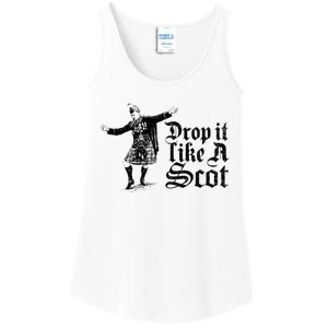 Drop It Like A Scot Funny Scottish Dance Funny Meme Ladies Essential Tank