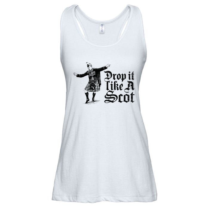 Drop It Like A Scot Funny Scottish Dance Funny Meme Ladies Essential Flowy Tank