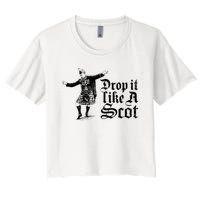 Drop It Like A Scot Funny Scottish Dance Funny Meme Women's Crop Top Tee