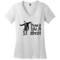 Drop It Like A Scot Funny Scottish Dance Funny Meme Women's V-Neck T-Shirt